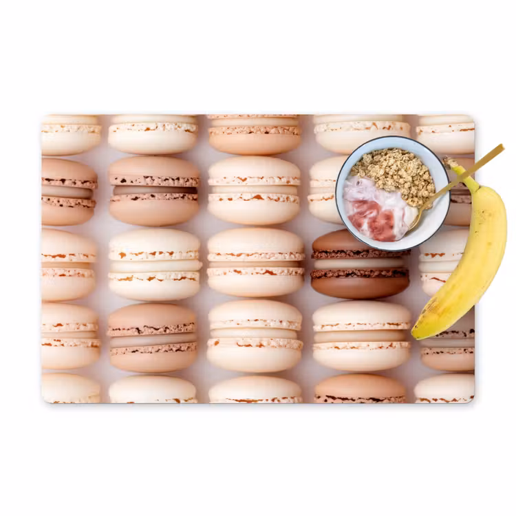 Placemat vinyl - Macarons - Beige - Bruin — 1
