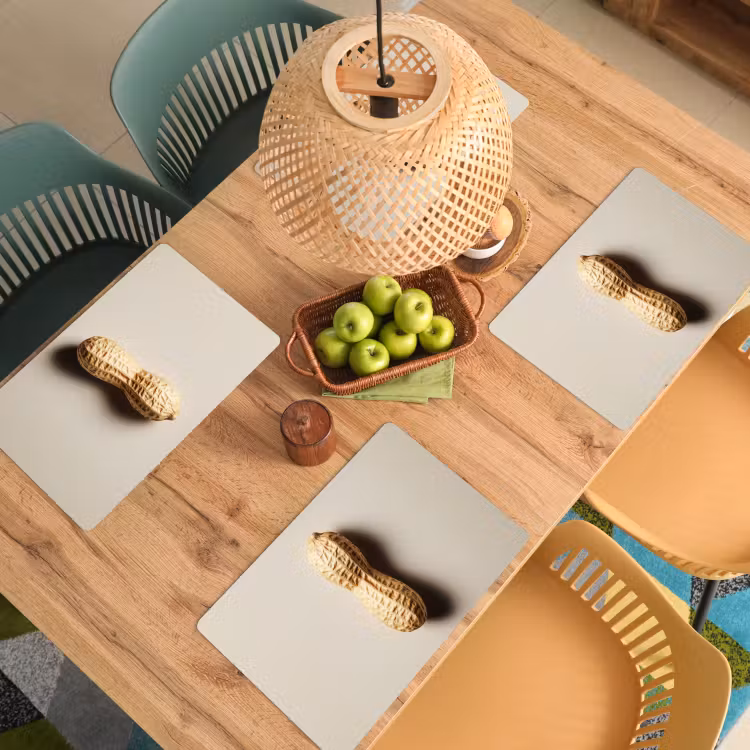 Placemat vinyl - Pinda - Ruw - Beige — 3