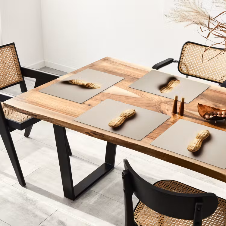 Placemat vinyl - Pinda - Ruw - Beige — 4