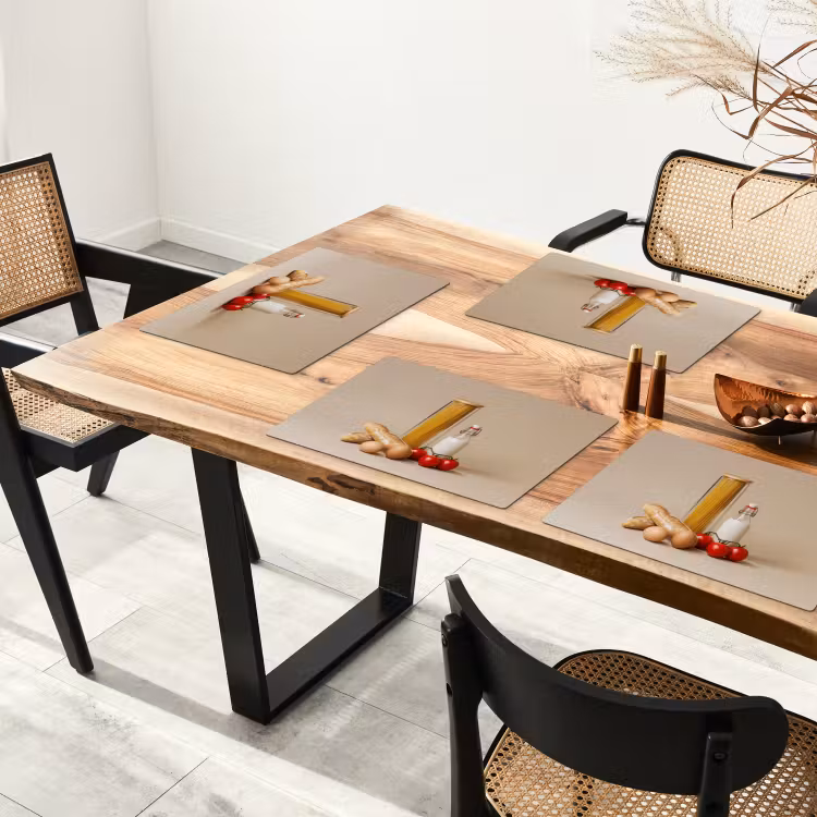 Placemat vinyl - Spaghetti - Melk - Tomaten - Eieren - Brood — 4