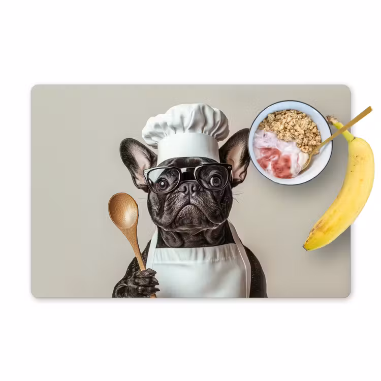 Placemat vinyl - Bril - Hond - Kok — 1