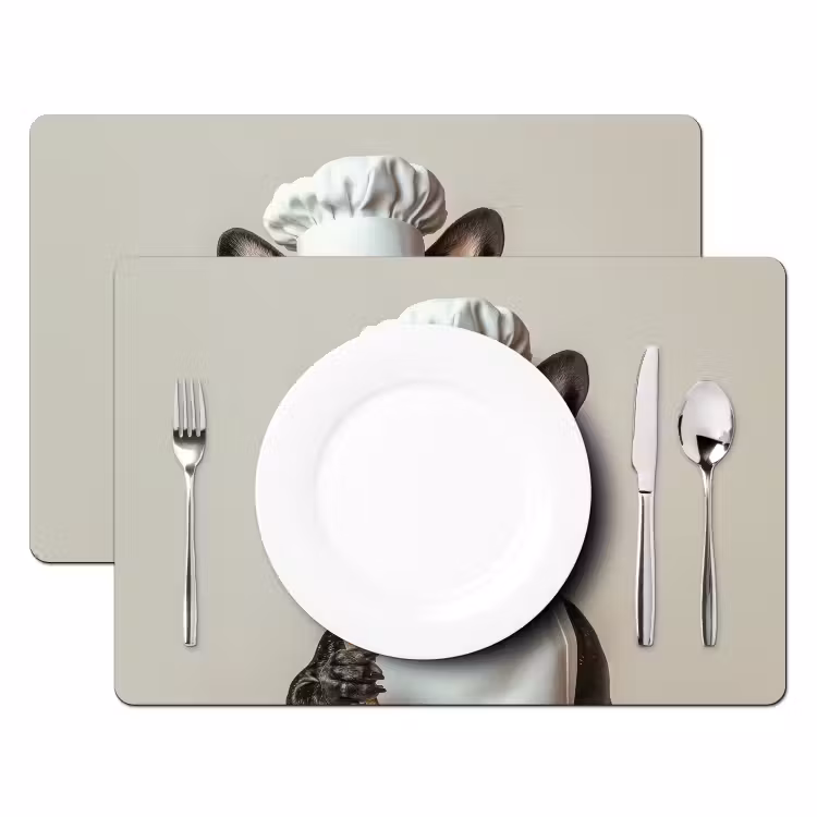 Placemat vinyl - Bril - Hond - Kok — 2