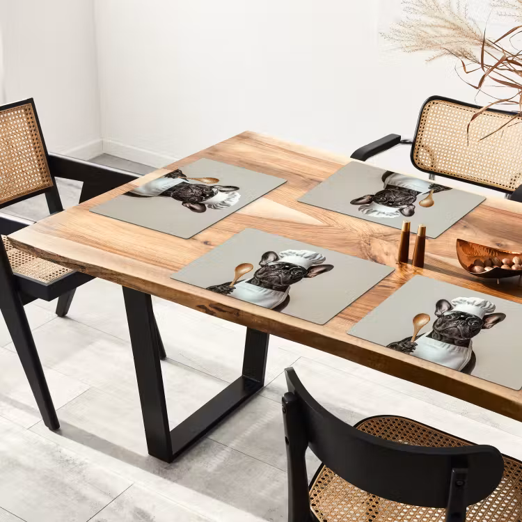 Placemat vinyl - Bril - Hond - Kok — 4