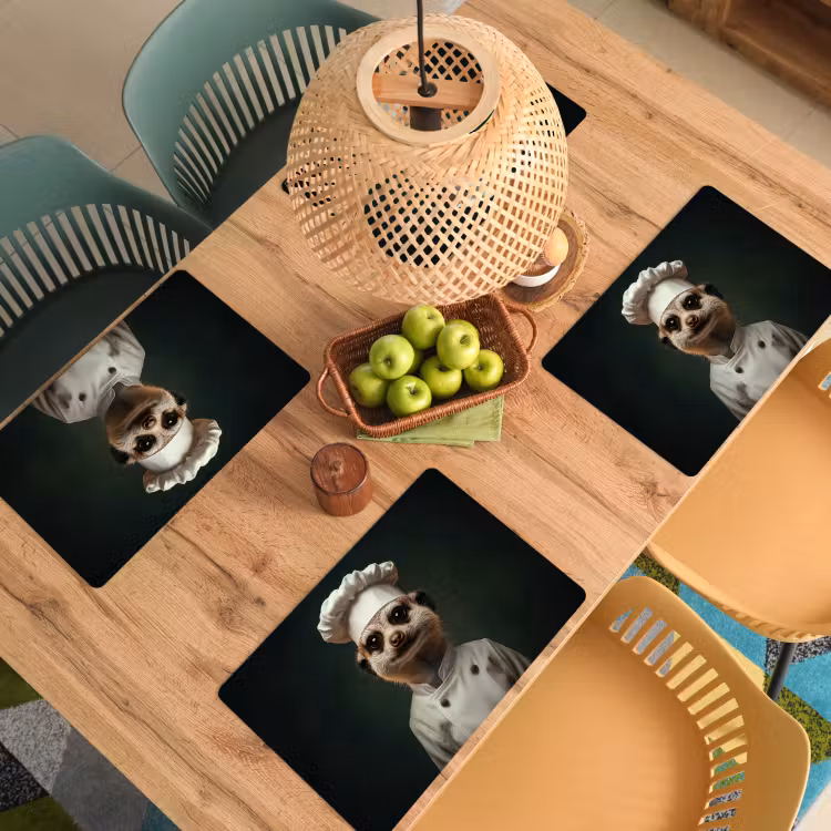 Placemat vinyl - Dier - Kok - Stokstaartje — 3