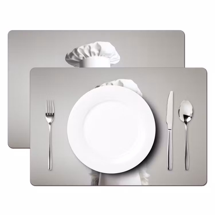 Placemat vinyl - Hond - Wit - Kok — 2