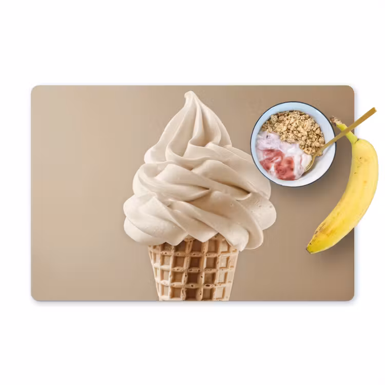 Placemat vinyl - IJs - Softijs - Romig - Hoorntje - Beige — 1