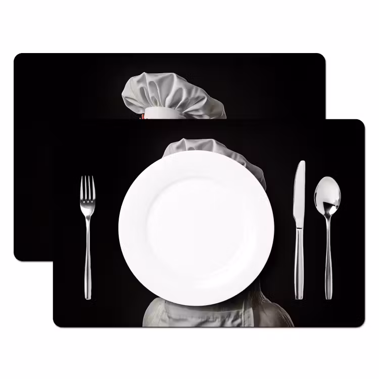Placemat vinyl - Kok - Rood - Kip — 2