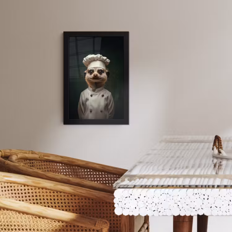 Poster met lijst - Dier - Kok - Stokstaartje — 2