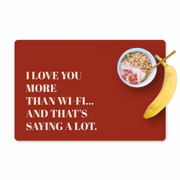 Placemat vinyl - Rood - Quote - Liefde — 1