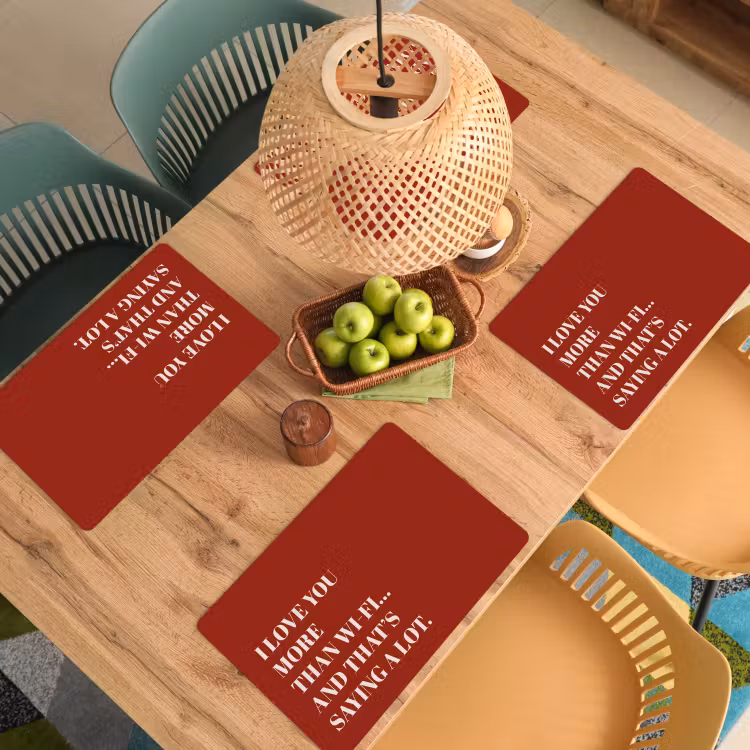 Placemat vinyl - Rood - Quote - Liefde — 3