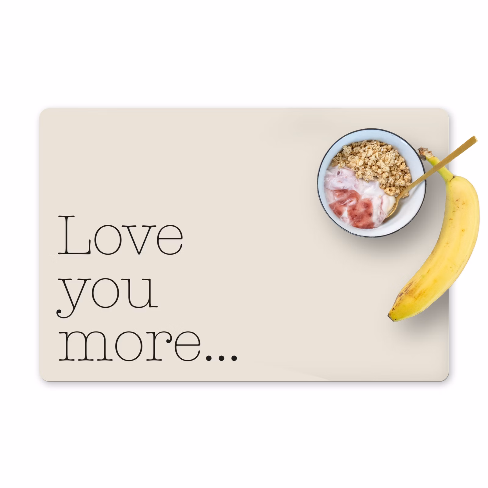 Placemat vinyl - Minimalistisch - Love - Beige — 1