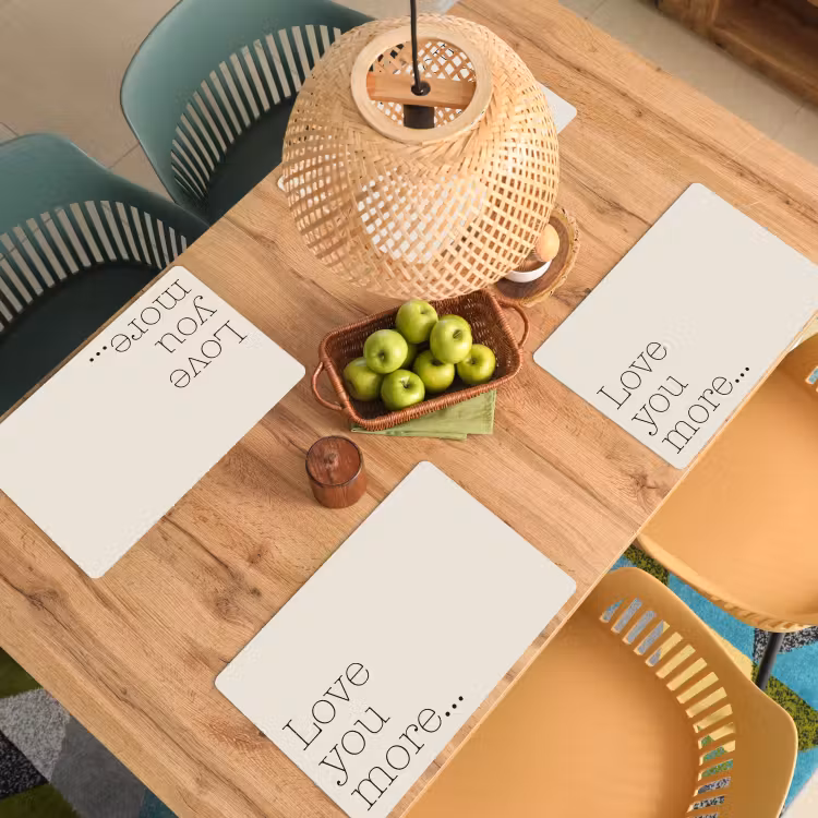 Placemat vinyl - Minimalistisch - Love - Beige — 3