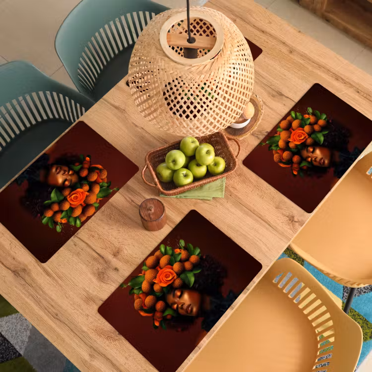 Placemat vinyl - Vrouw - lychee - exotisch — 3