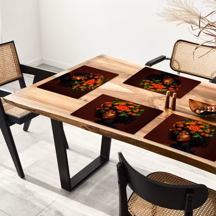 Placemat vinyl - Vrouw - lychee - exotisch — 4