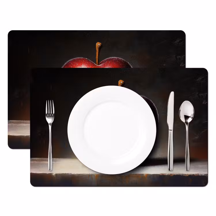 Placemat vinyl - Apple - Hart - Rood — 2