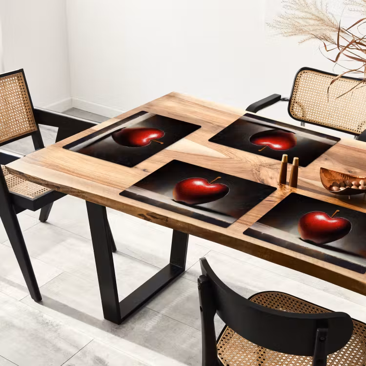 Placemat vinyl - Apple - Hart - Rood — 4