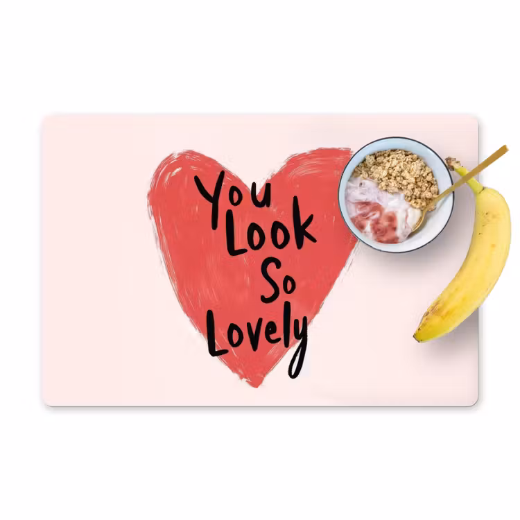 Placemat vinyl - Hart - Rood - Valentijn — 1