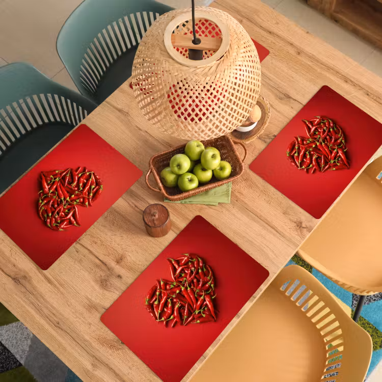 Placemat vinyl - Pepers - Rood - Hart — 3