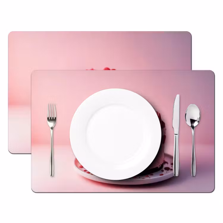 Placemat vinyl - Taart - Hart - Roze — 2