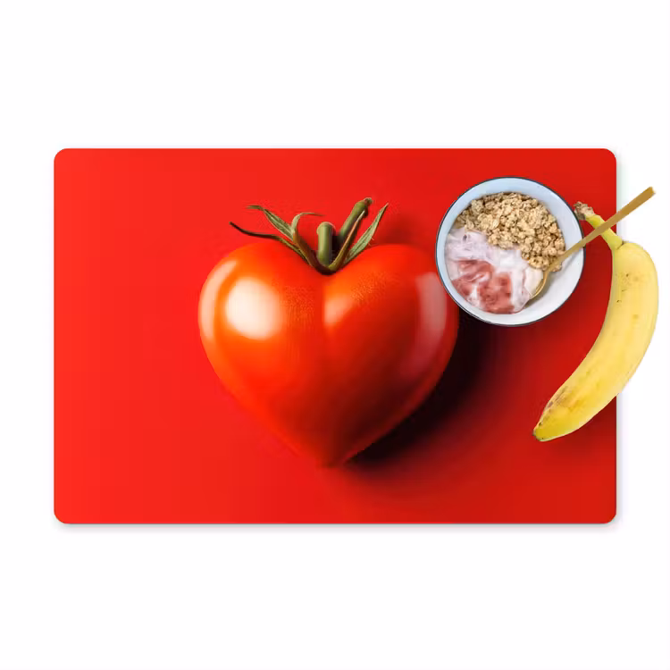Placemat vinyl - Tomaat - Rood - Hart — 1