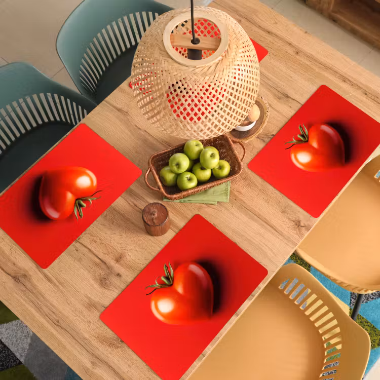 Placemat vinyl - Tomaat - Rood - Hart — 3