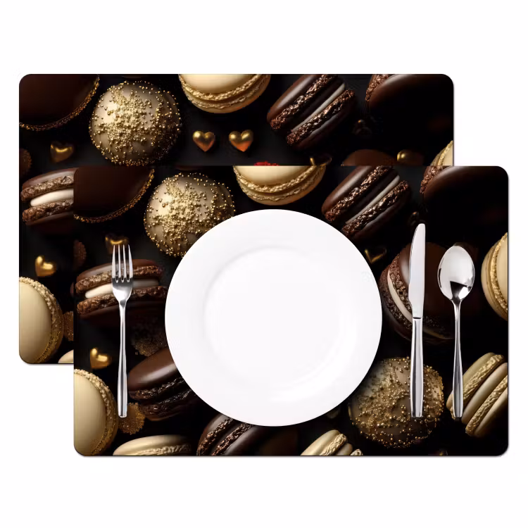 Placemat vinyl - Macarons - Rood - Hart — 2