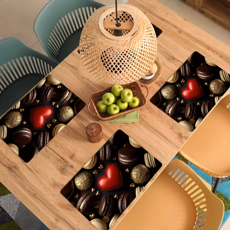 Placemat vinyl - Macarons - Rood - Hart — 3