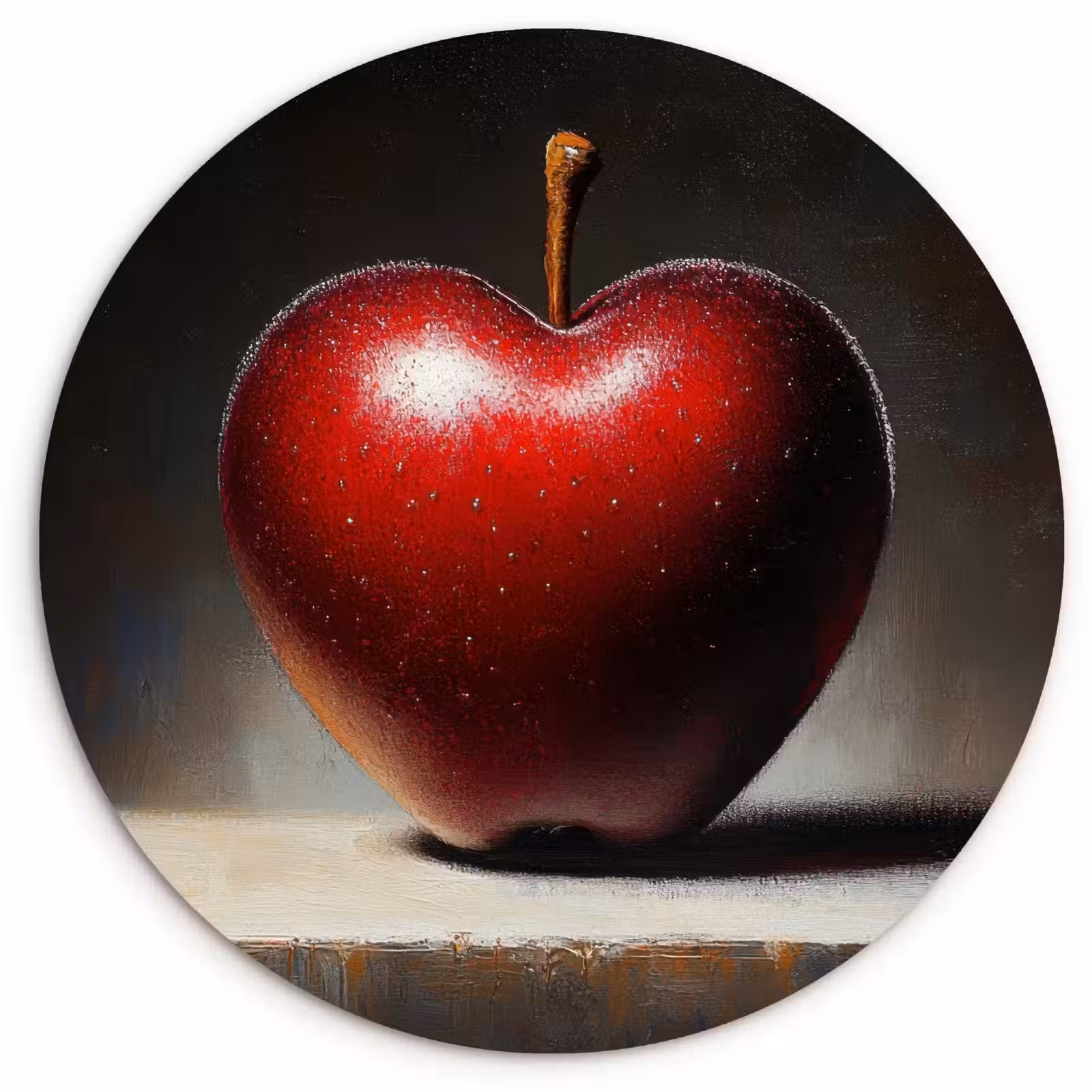 Muurcirkel - Apple - Hart - Rood — 1