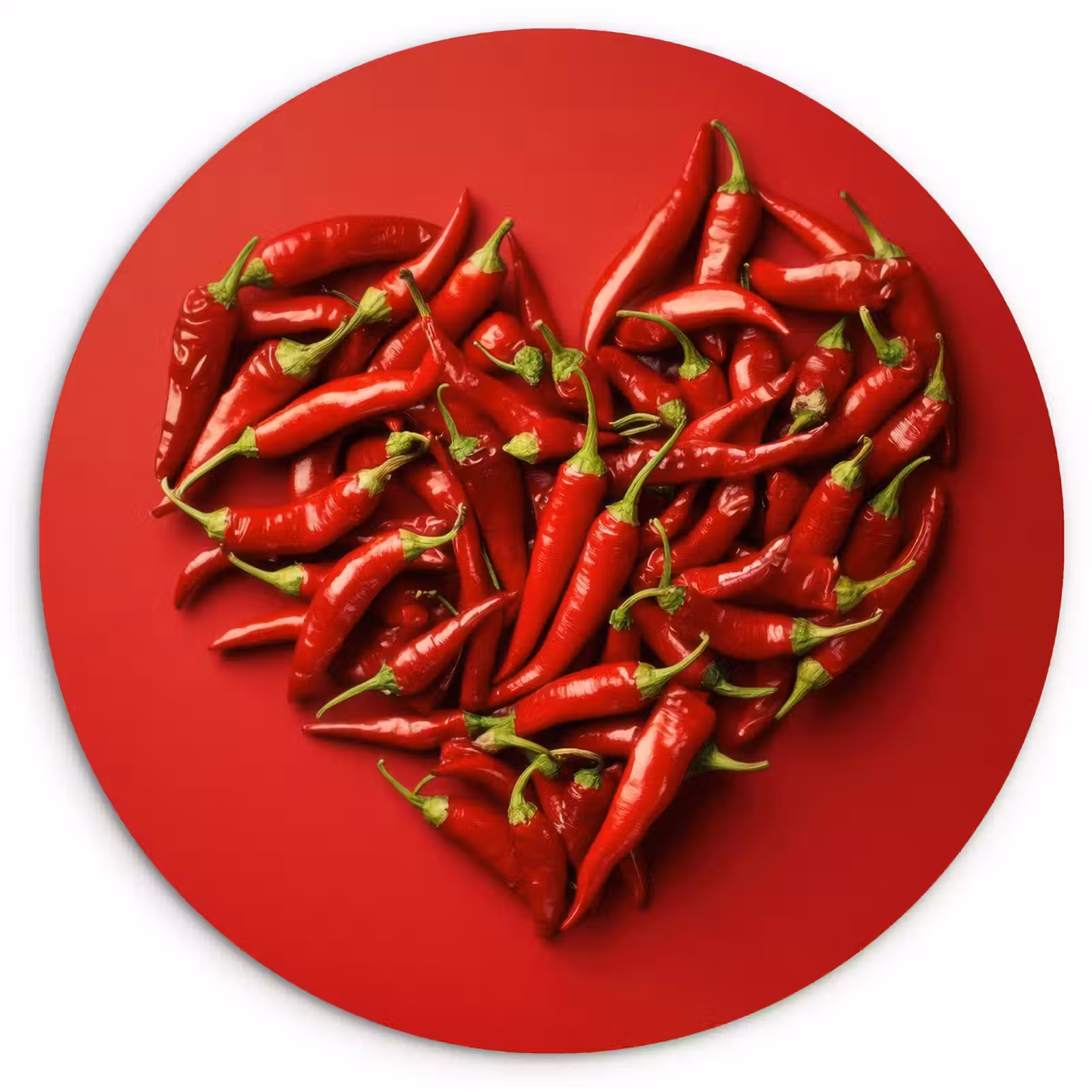 Muurcirkel - Pepers - Rood - Hart — 1