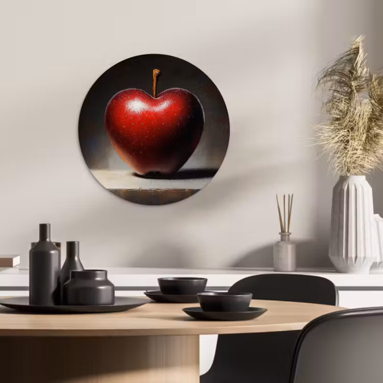 Muurcirkel - Apple - Hart - Rood — 3