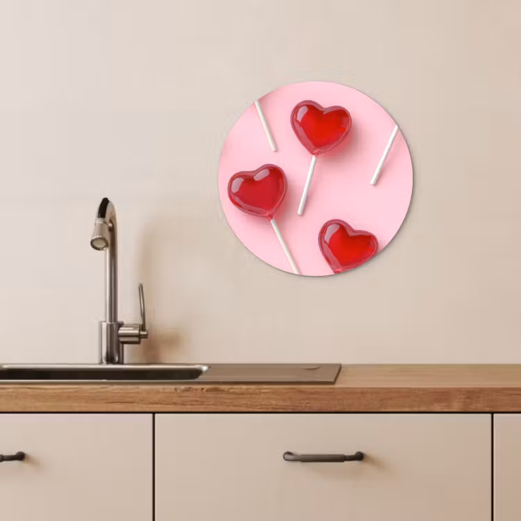 Muurcirkel - Lollies - Hartjes - Roze — 4