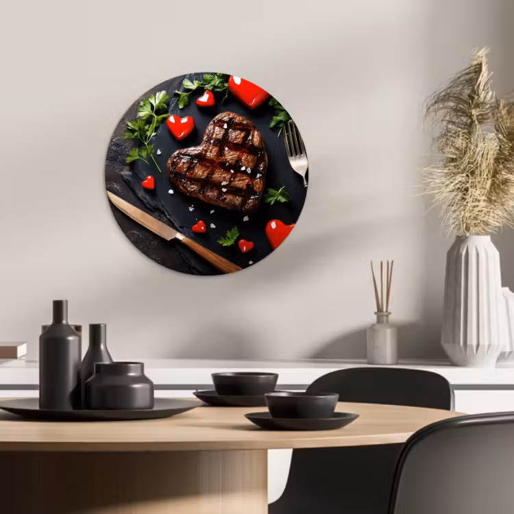 Muurcirkel - Steak - Hart - Bestek — 3