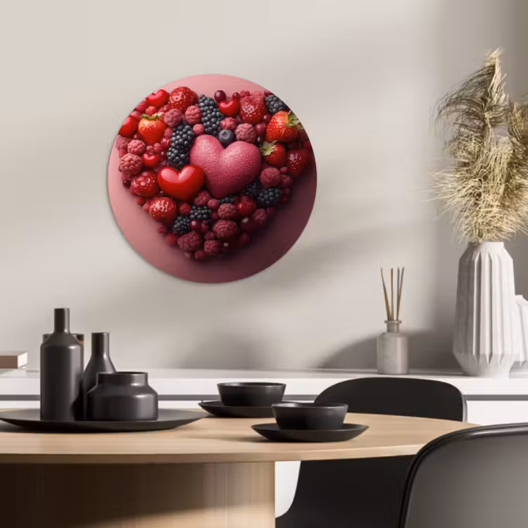 Muurcirkel - Fruit - Hartjes - Aardbeien - Frambozen - Bosbessen — 3