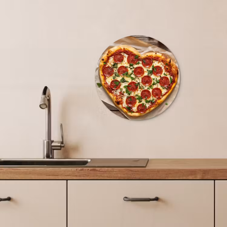 Muurcirkel - Pizza - Hart - Pepperoni - Tomaat — 4