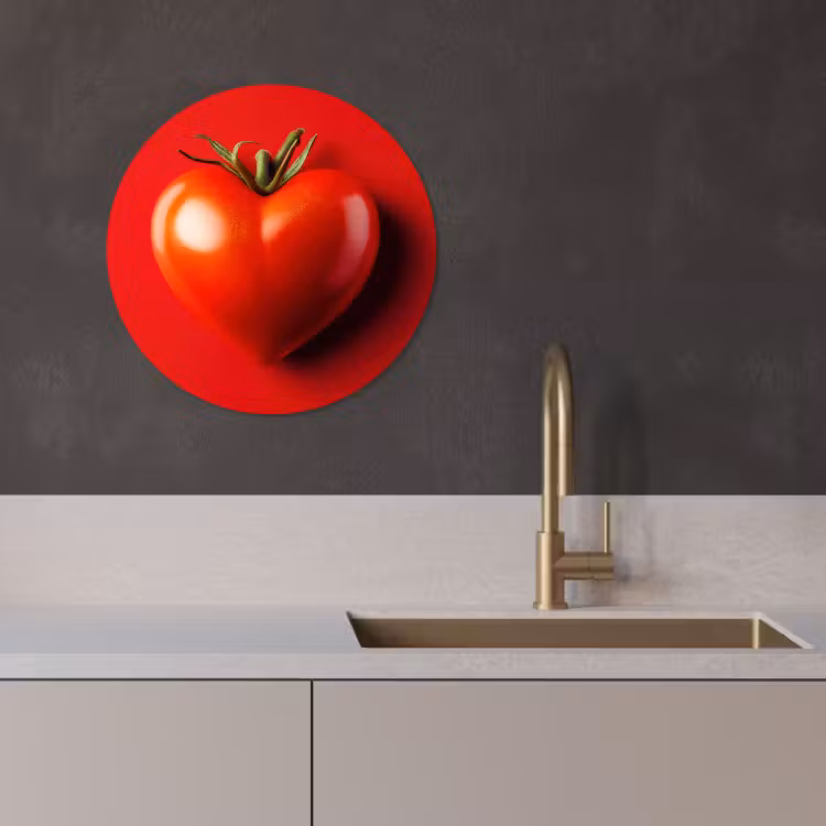 Muurcirkel - Tomaat - Rood - Hart — 2