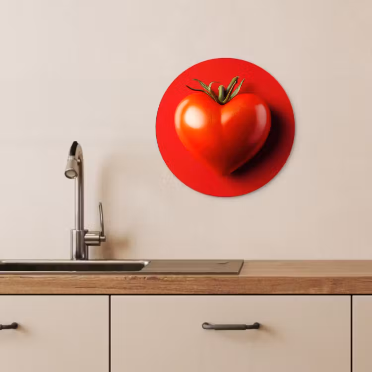 Muurcirkel - Tomaat - Rood - Hart — 4
