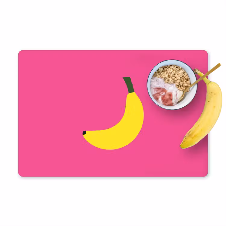Placemat vinyl - Banaan - Geel - Fruit — 1