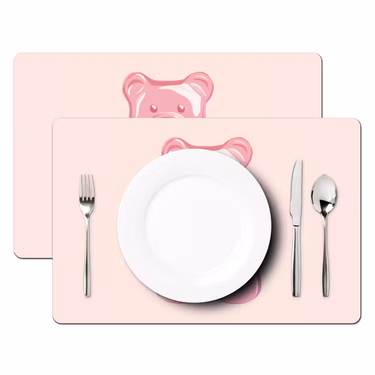 Placemat vinyl - Beer - Roze - Snoep — 2