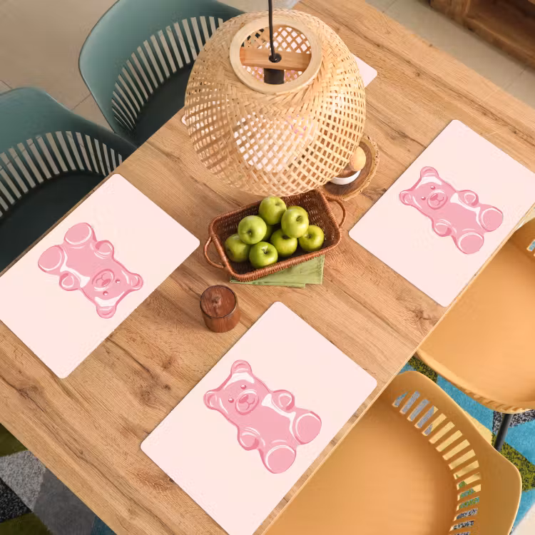 Placemat vinyl - Beer - Roze - Snoep — 3