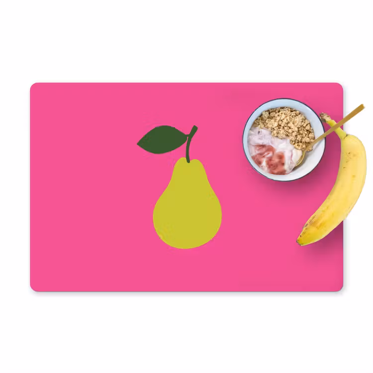 Placemat vinyl - Illustratie - Fruit - Peer - Groen — 1