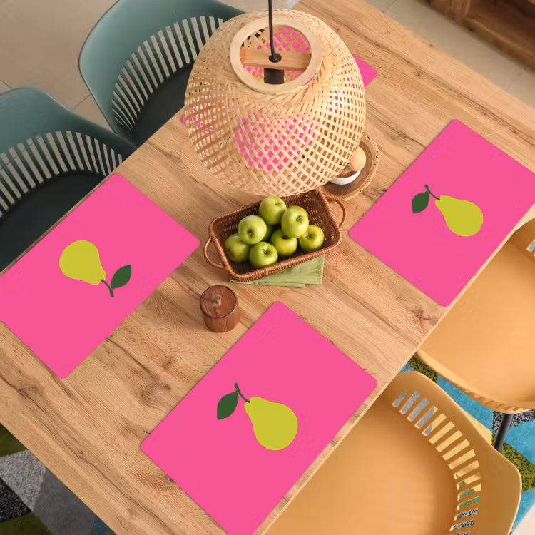 Placemat vinyl - Illustratie - Fruit - Peer - Groen — 3