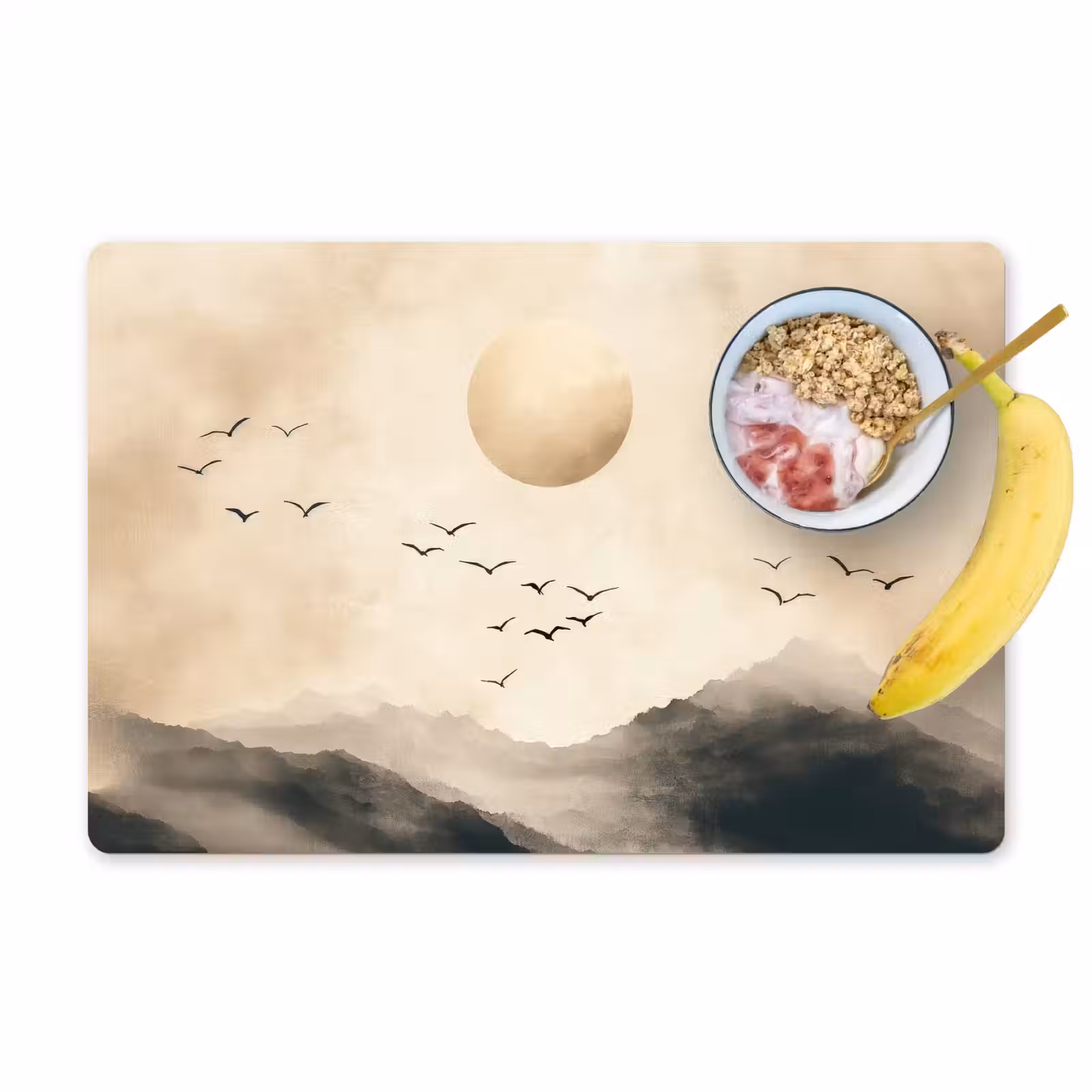 Placemat vinyl - Landschap - Japandi - vogel — 1