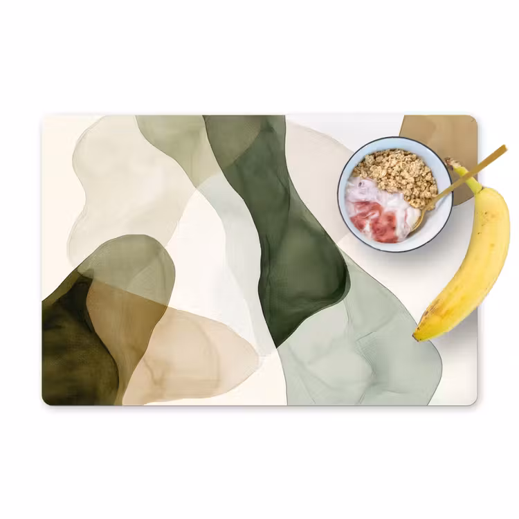 Placemat vinyl - Japandi - Abstract - Groen — 1