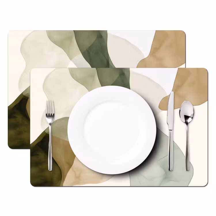 Placemat vinyl - Japandi - Abstract - Groen — 2