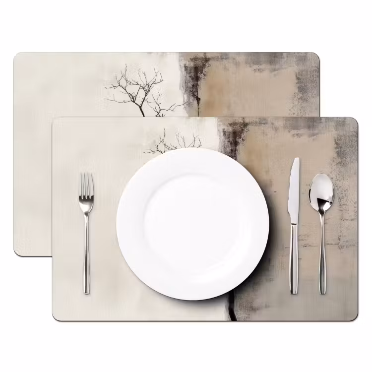 Placemat vinyl - Wabi sabi - Plant - Beige — 2