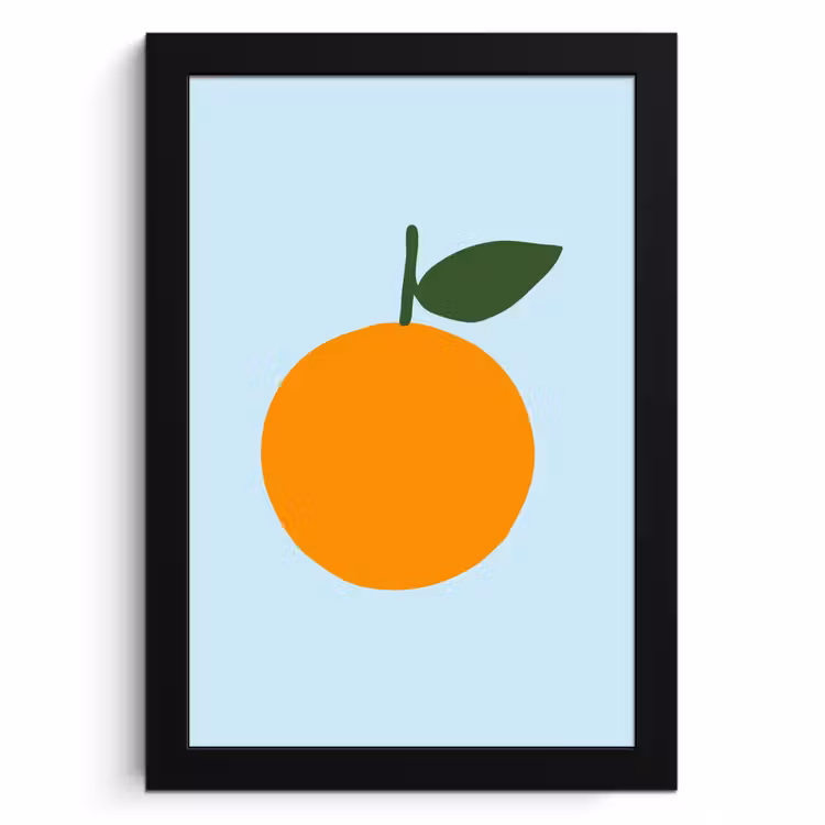 Poster met lijst - Fruit - Sinaasappel - Oranje — 1