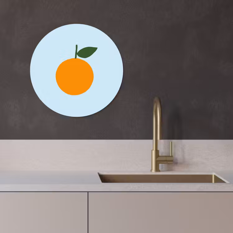 Muurcirkel - Fruit - Sinaasappel - Oranje — 4