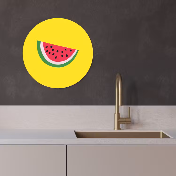 Muurcirkel - Fruit - Watermeloen - Geel — 2