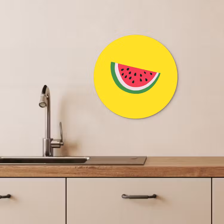 Muurcirkel - Fruit - Watermeloen - Geel — 4