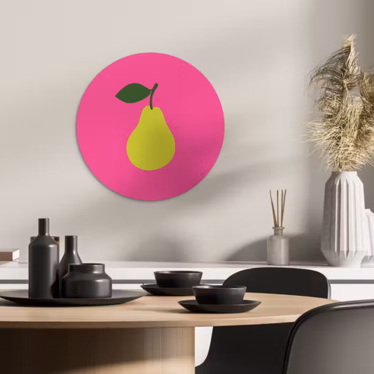 Muurcirkel - Illustratie - Fruit - Peer - Groen — 2